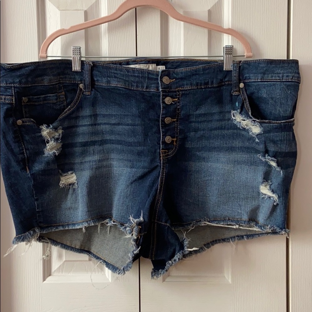 Torrid Plus Size Distressed Shorts